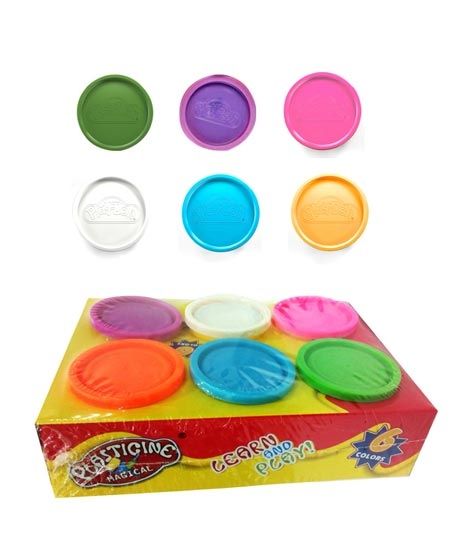 iShopping - Planet X 6 Colors Big Play Dough Jars (PX-10418)
