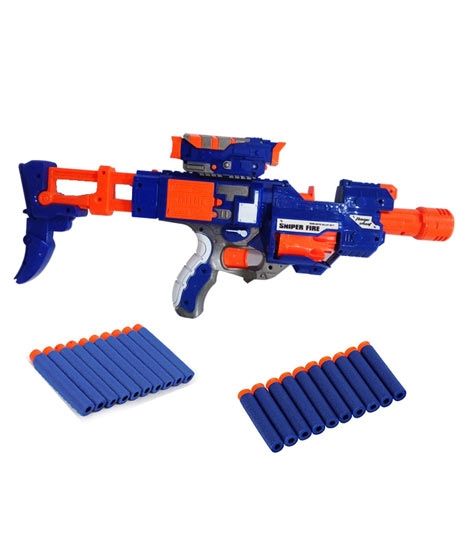 iShopping - Planet X Blaster Battle Nerf Dart Gun 23 inches Blue (PX-10704)