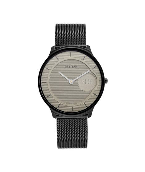 iShopping - Titan Edge Baseline Analog Men's Watch - Black (1843NM01)