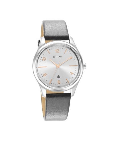 iShopping - Titan Trendsetters Collection Women's Leather Watch - Grey (2639SL11)