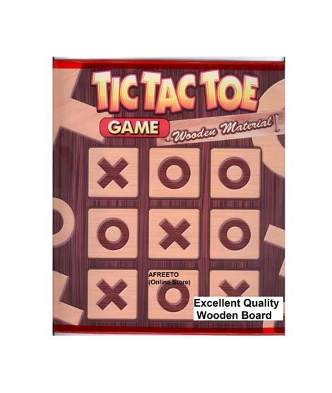 iShopping - Afreeto Tic Tac Toe on Wooden Board Game