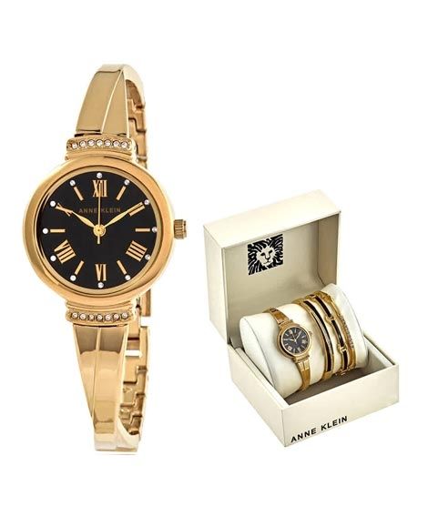 iShopping - Anne Klein Women's Watch Gold-Tone & Bracelets Two-Tone (AK/3414BKST)