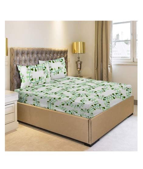iShopping - Jamal Home King Size Bed Sheet With 2 Pillows (0017)
