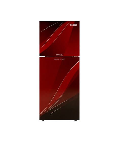 iShopping - Orient Marvel Glass Door Inverter Freezer-On-Top Refrigerator 18 Cu Ft Blaze Red