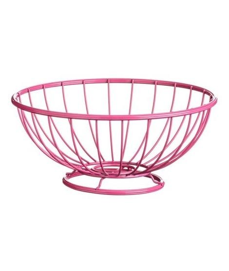 iShopping - Premier Home Round Base Helix Fruit Basket Hot Pink (508345)
