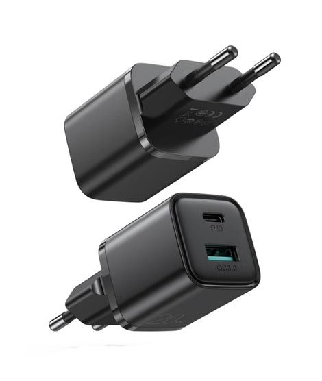 iShopping - Joyroom 20W Dual Port Mini Fast Charger Black (L-QP207)
