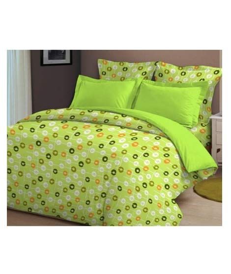 iShopping - AAM Printed Double Bed Sheet With 2 Pillowcase (1533-51)