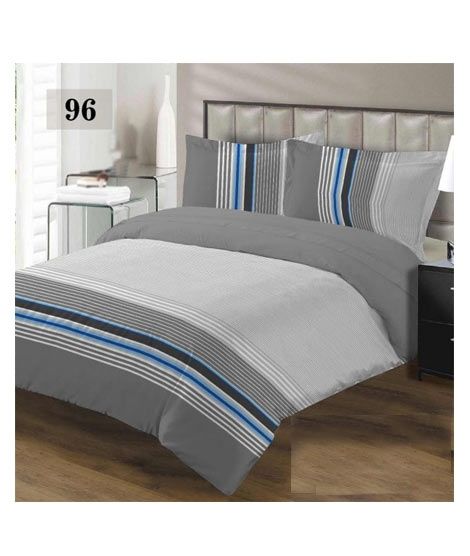 iShopping - AAM Printed Double Bed Sheet With 2 Pillowcase (1533-96)