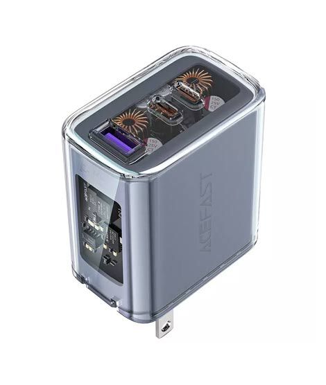 iShopping - Acefast 65W Gan3 3 Port Crystal Fast Charging Black (ACE-0001)