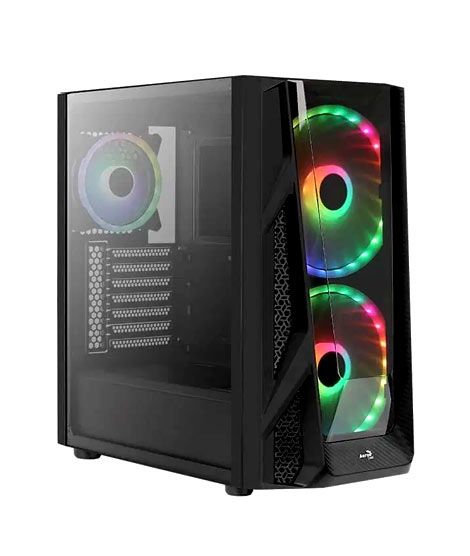 iShopping - AeroCool NightHawk Duo ARGB Mid Tower Gaming Case Black