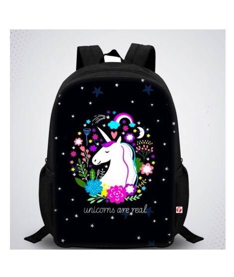iShopping - Traverse Unicorn Digital Printed Kids Bag - Black (T857S)