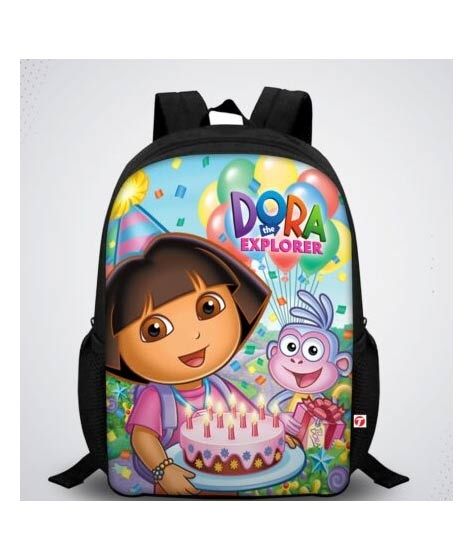 iShopping - Traverse Dora Digital Printed Kids School Backpack - Black (T869S)