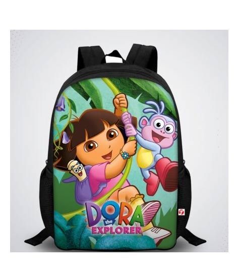 iShopping - Traverse Dora Digital Printed Kids School Backpack - Black (T868S)