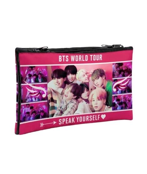 iShopping - Traverse BTS Army Digitally Printed Dual compartment Pencil Pouch (1059)