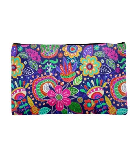 iShopping - Traverse Floral Design Digitally Printed Pencil Pouch For Girls (T903)