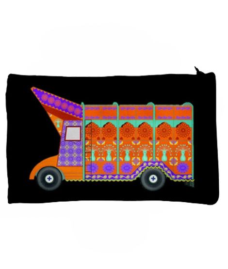 iShopping - Traverse Truck Art Digitally Printed Pencil Pouch Black (T971)