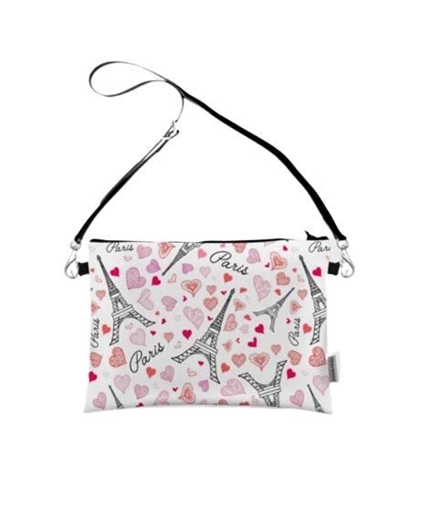 iShopping - Traverse Paris Heart Printed Shoulder Strap Women's Bag (T489)