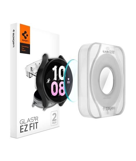 iShopping - Spigen EZ FIT GLAS.tR Screen Protector For Galaxy Watch 5 Pro (45mm) (AGL05346) - Pack Of 2