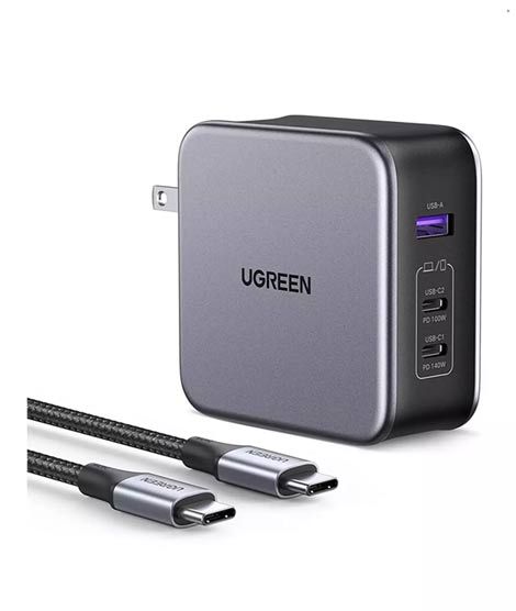 iShopping - Ugreen Nexode 3 Ports 140W USB C Charger With 240W Cable (90548)