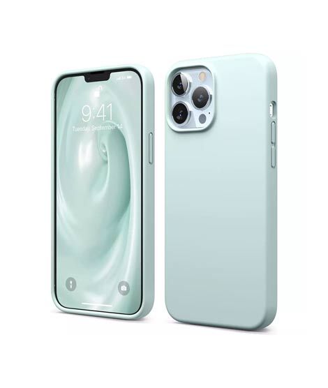 iShopping - Elago Liquid Silicon Shockproof Case For iPhone 13 Pro Max Mint (AMT-6362)