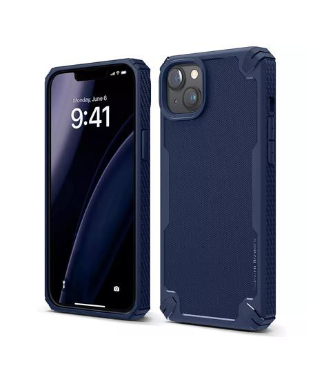 iShopping - Elago Armor Carbon Fiber Texture Shockproof Case For iPhone 14 Plus Jean Indigo (AMT-6370)
