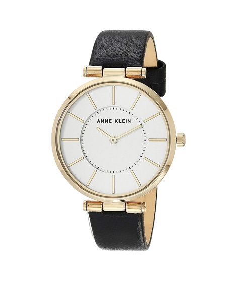 iShopping - Anne Klein Leather Watch For Women Black (AK/3696SVBK)