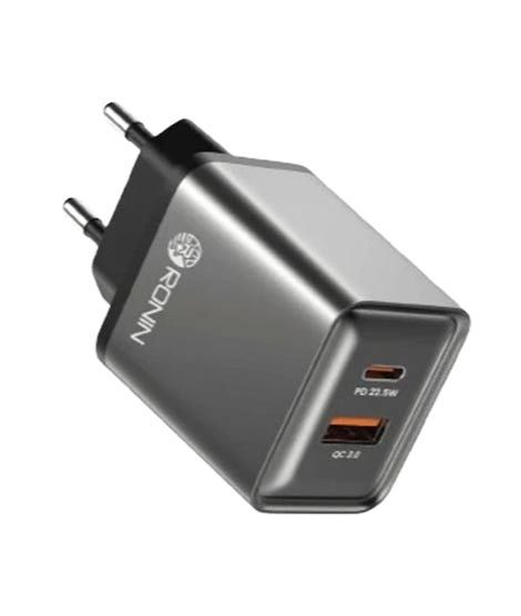 iShopping - Ronin 23W Type -C To Type - C PD and USB Charger Grey (R-6005)