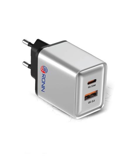 iShopping - Ronin 33W Type-C To Type-C PD Charger Silver (R-6010)