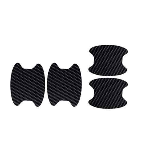 iShopping - M.Mart Car Door Handle Fiber Sticker Black Pack Of 4