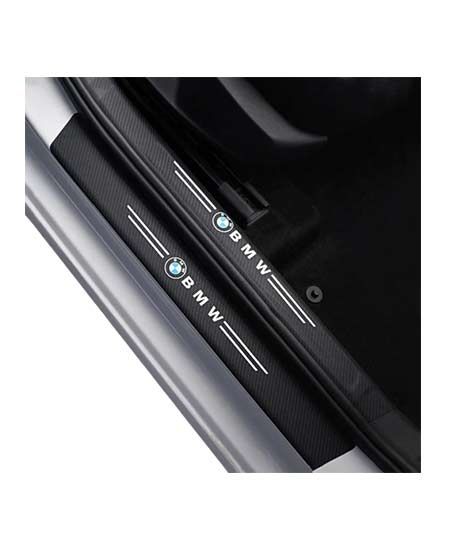 iShopping - M.Mart Carbon Fiber Car Door Protection BMW Stickers Pack Of 4