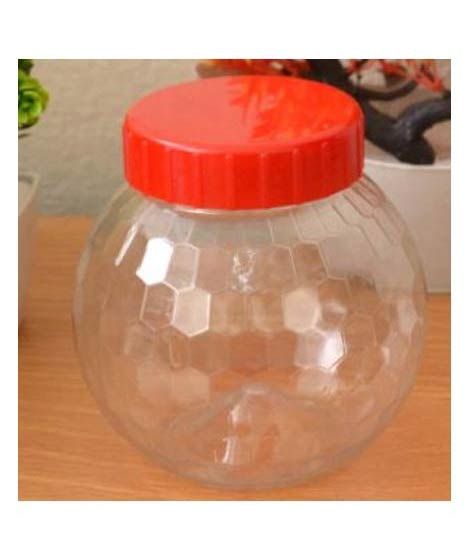 iShopping - Baba Boota 62mm Transparent Diamond Design Plastic Jar