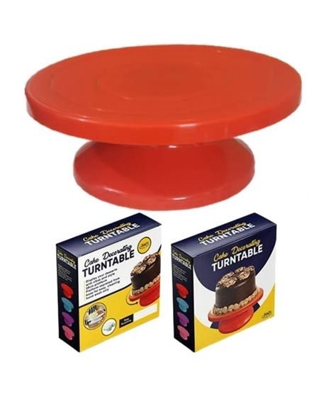 iShopping - Easy Shop 10" Plastic Cake Stand Red
