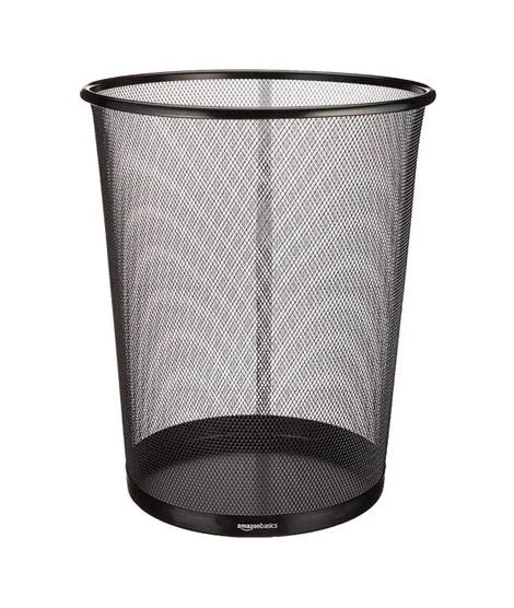 iShopping - Easy Shop Black Net Metal Waste Paper Basket - Large