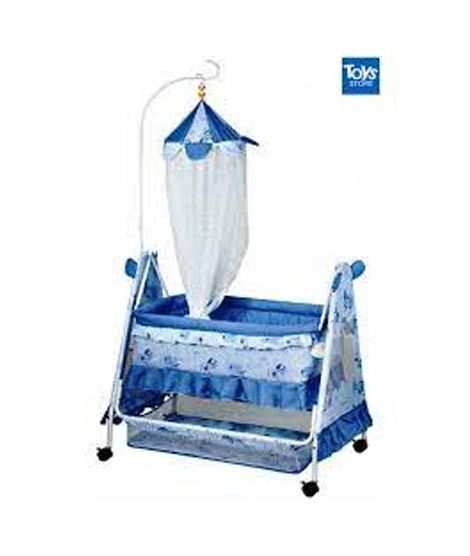 iShopping - Easy Shop Baby Swinging Cradle with Attached Net - Blue