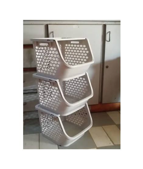 iShopping - Easy Shop Plastic 3 Floor Vegetabe Rack Storage Saver