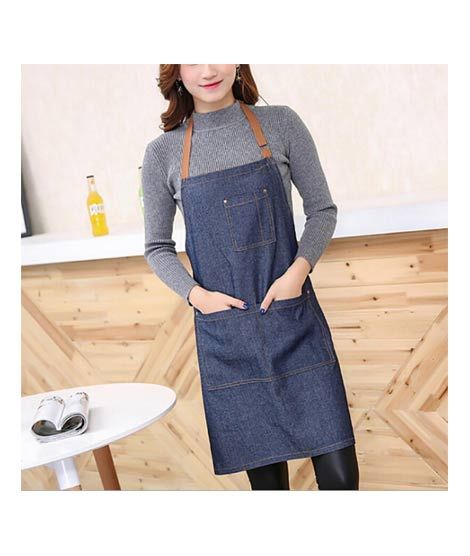 iShopping - Easy Shop Smart Denim Apron For Kitchen Cooking