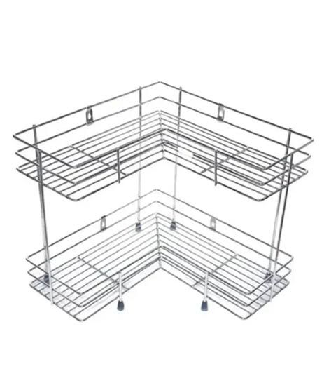 iShopping - Easy Shop 2 Layer Kitchen and Home Metal Corner Rack