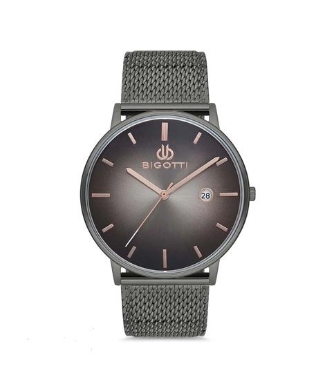 iShopping - Bigotti Analog Stainless Steel Men's Watch Grey (BG.1.10120-5)