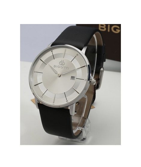 iShopping - Bigotti Leather Men's Watch Black (BG.1.10123-1)