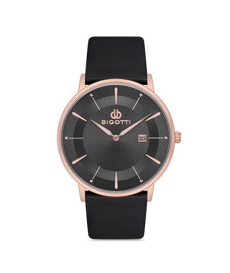 iShopping - Bigotti Milano Leather Men's Watch Black (BG.1.10123-3)