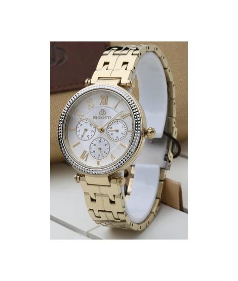 iShopping - Bigotti Montre Femme's Stainless Steel Women's Watch Golden (BG.1.10145-2)