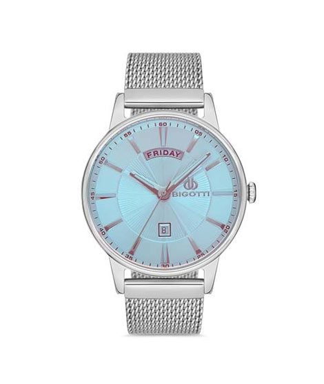 iShopping - Bigotti Stainless Steel Men's Watch Silver (BG.1.10161-1)