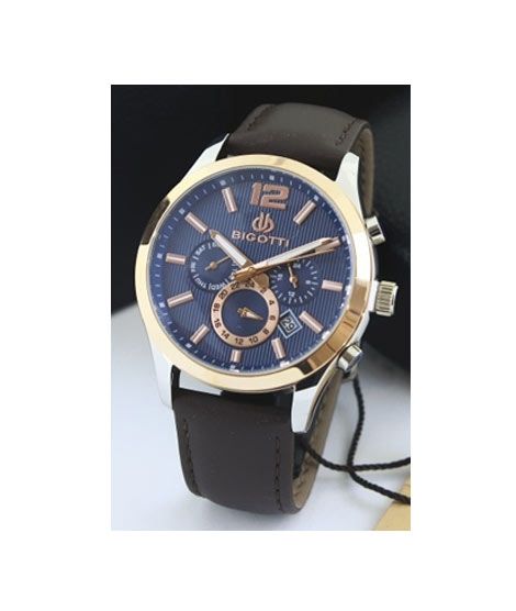 iShopping - Bigotti Milano Leather Men's Watch Black (BG.1.10169-6)