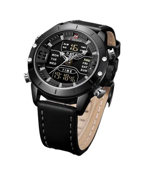 iShopping - NaviForce Dual Time Edition Men's Watch Black (NF-9153-8)