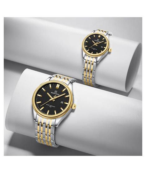 iShopping - Naviforce Exclusive Edition Watch For Couples Two Tone (NF-8039C-4)