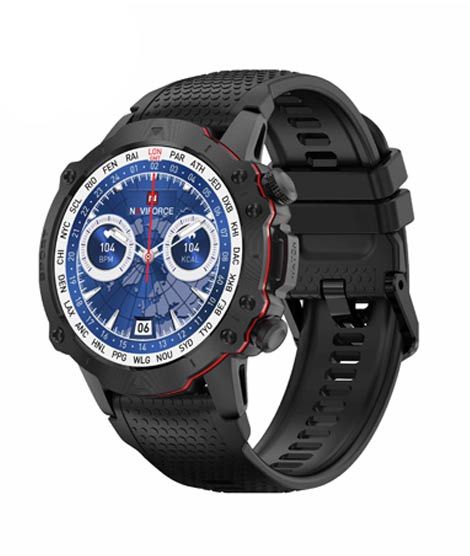 iShopping - Naviforce Fit Smart Watch For Men Black (NT10-1)