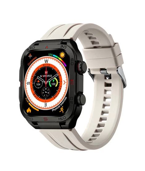 iShopping - Naviforce Fit Pro Smart Watch For Men Beige (NT11-5)