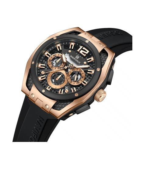 iShopping - Naviforce Edge Chronograph Watch For Men Black Rose (NF-8063-7)