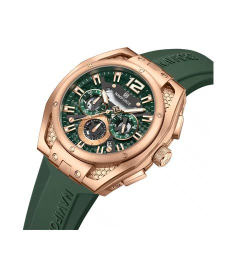 iShopping - Naviforce Edge Chronograph Watch For Men Green Rose (NF-8063-8)