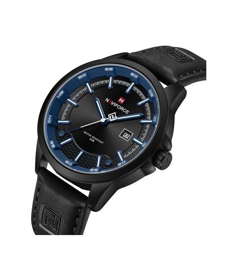 iShopping - Naviforce Sophisti Date Watch For Men Black Blue (NF-9248-9)